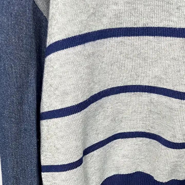 Ronia | Modischer Pullover mit Ärmeln aus Denim für Frauen