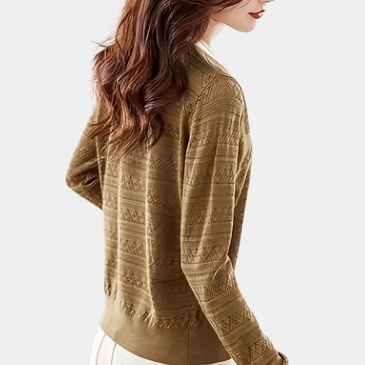 Kylara | Eleganter V-Ausschnitt-Pullover