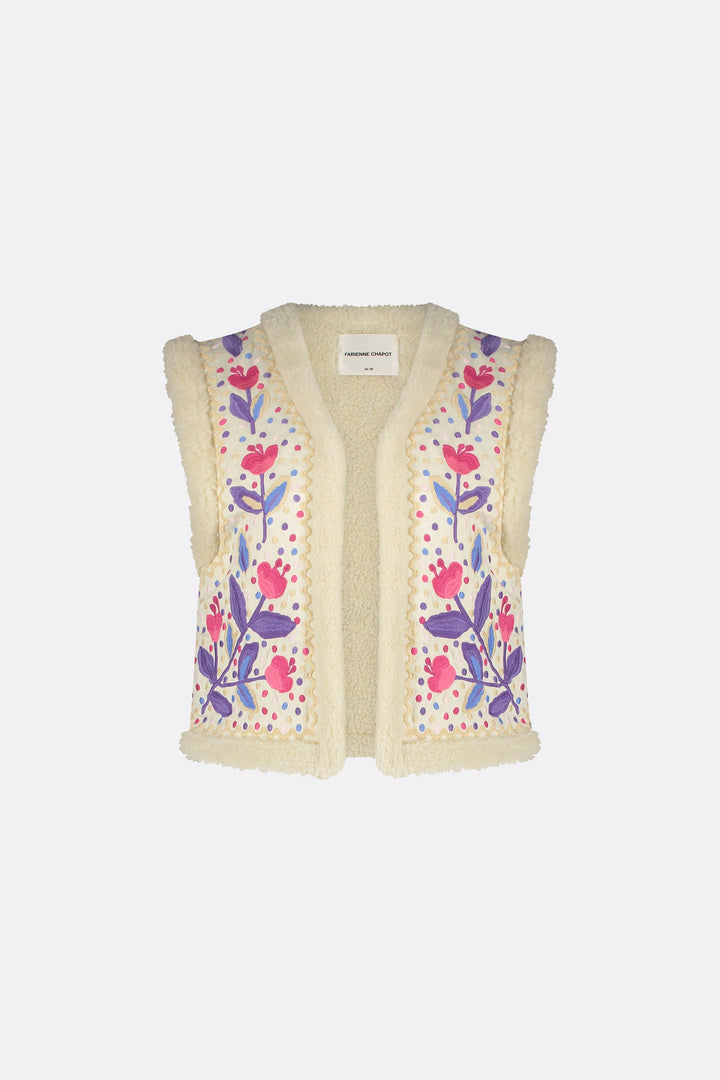 Luise | Bestickte Blumen-Weste