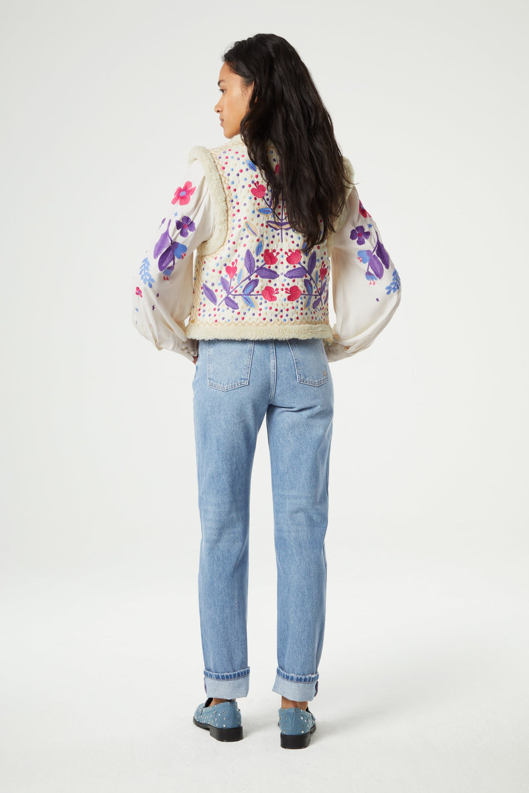 Luise | Bestickte Blumen-Weste