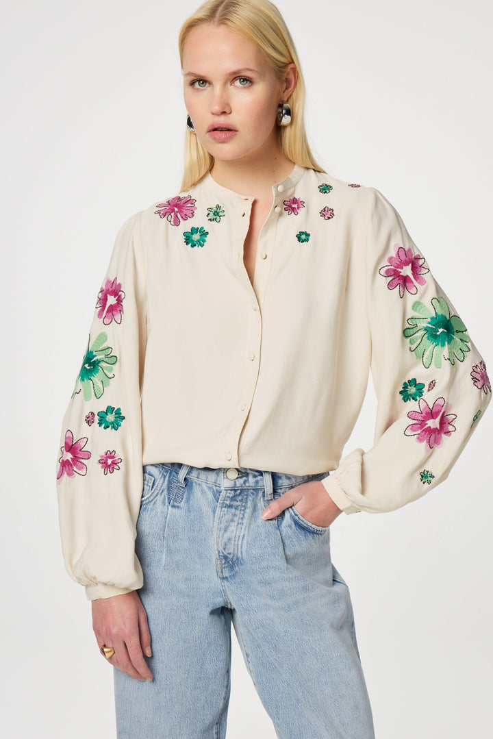 Bettina | Elegante Bluse mit Stickerei