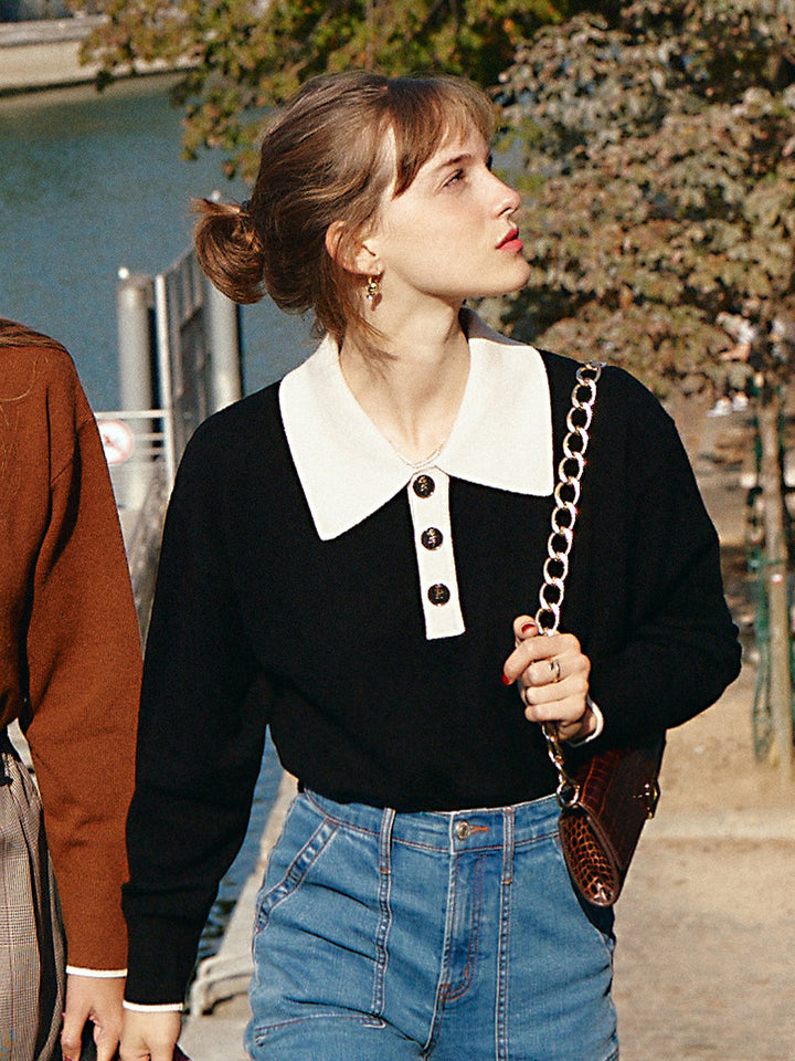 Teresa | Wollpullover mit Polokragen