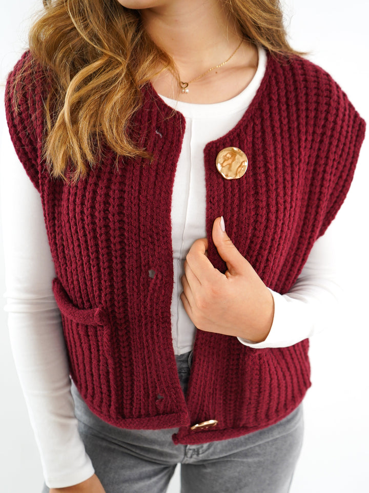 Doris | Kurzarm Strickweste Damen