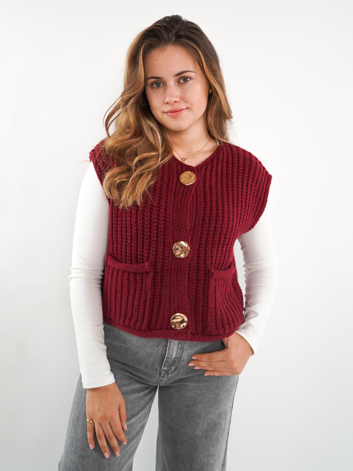 Doris | Kurzarm Strickweste Damen