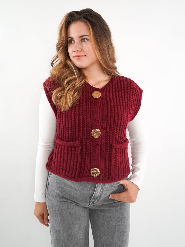Doris | Kurzarm Strickweste Damen