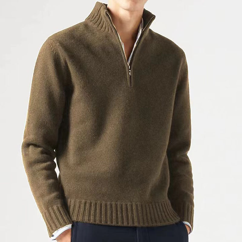 Ambrose | Lässiger Herren-Sweatshirt mit Viertelreißverschluss