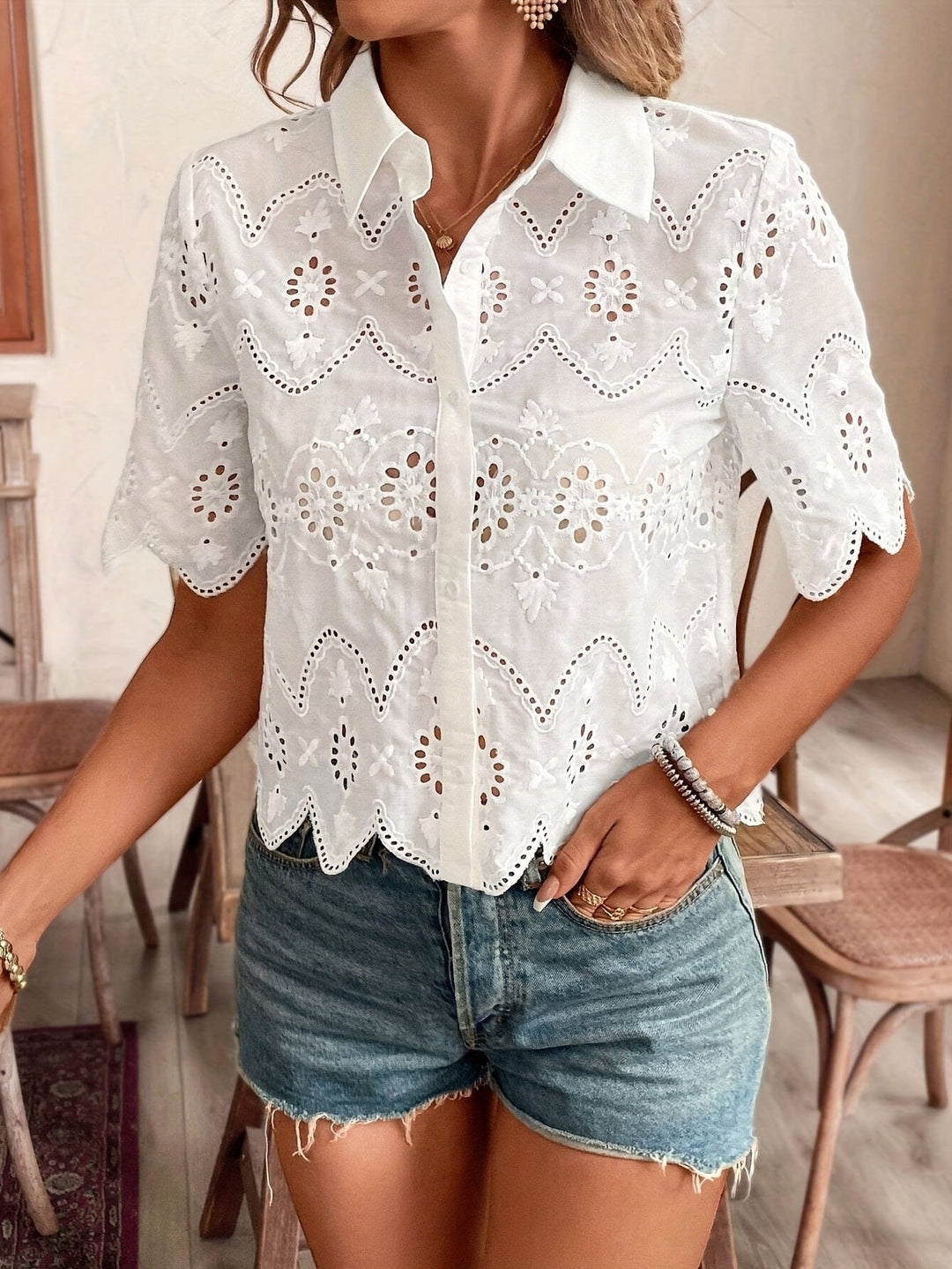Moni | Sommerbluse Damen Elegant