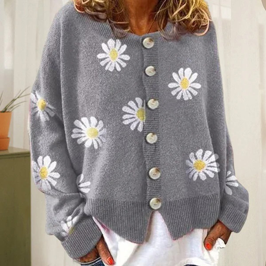 Analou | Damen Cardigan mit Blumenmuster