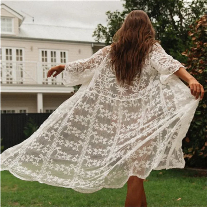 Sybilla | Gehäkelter Sommer Kaftan Damen