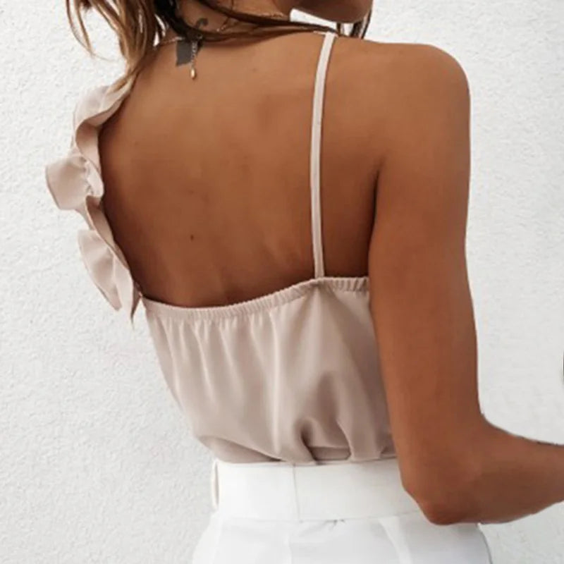 Roswitha | Elegantes Rüschen-Tanktop