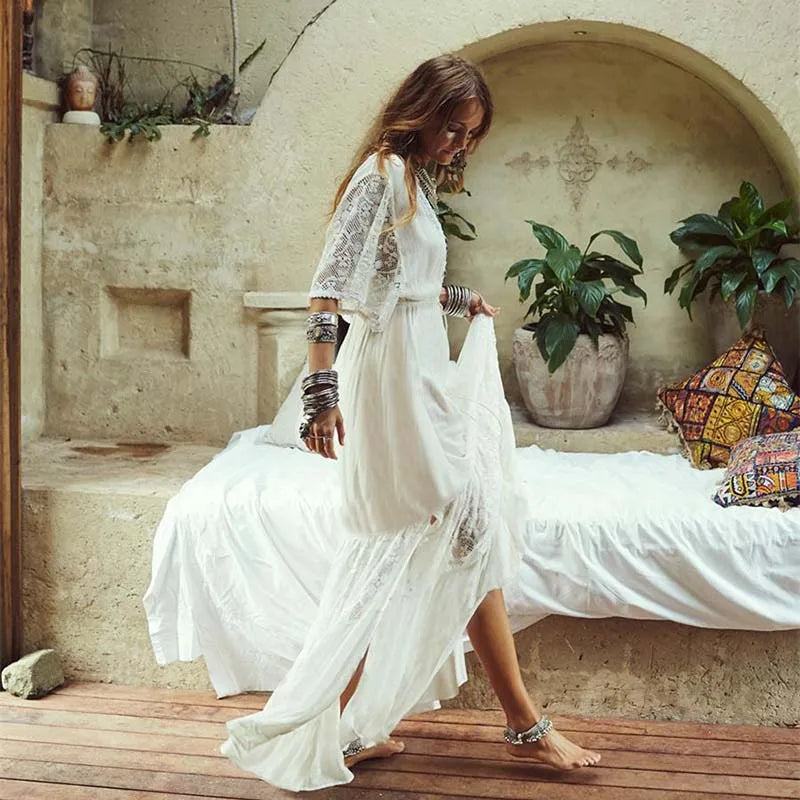 Sybilla | Gehäkelter Sommer Kaftan Damen