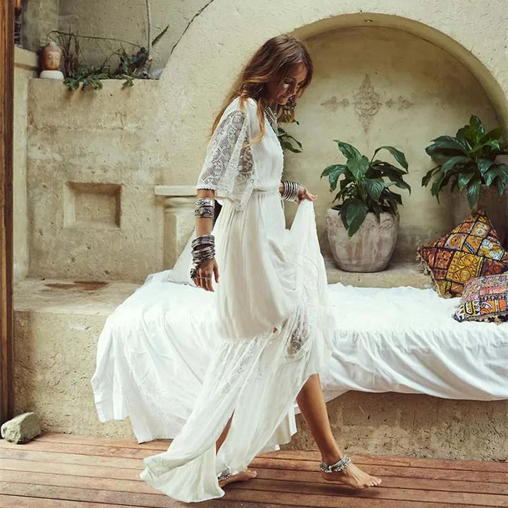 Sybilla | Gehäkelter Sommer Kaftan Damen