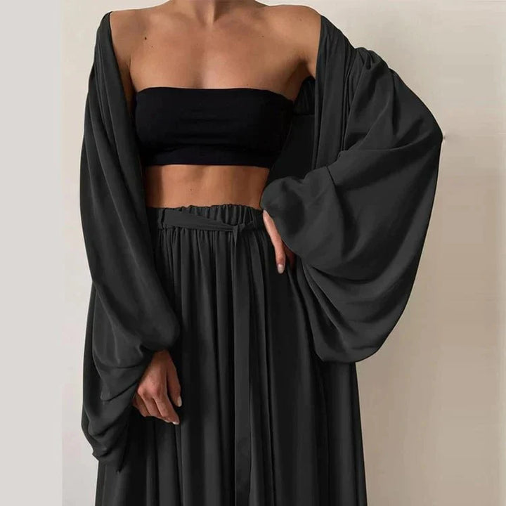 Aureth | Luftiges Chiffon Dreiteiler-Set