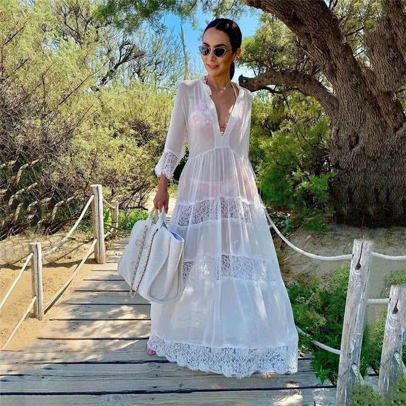 Sybilla | Gehäkelter Sommer Kaftan Damen