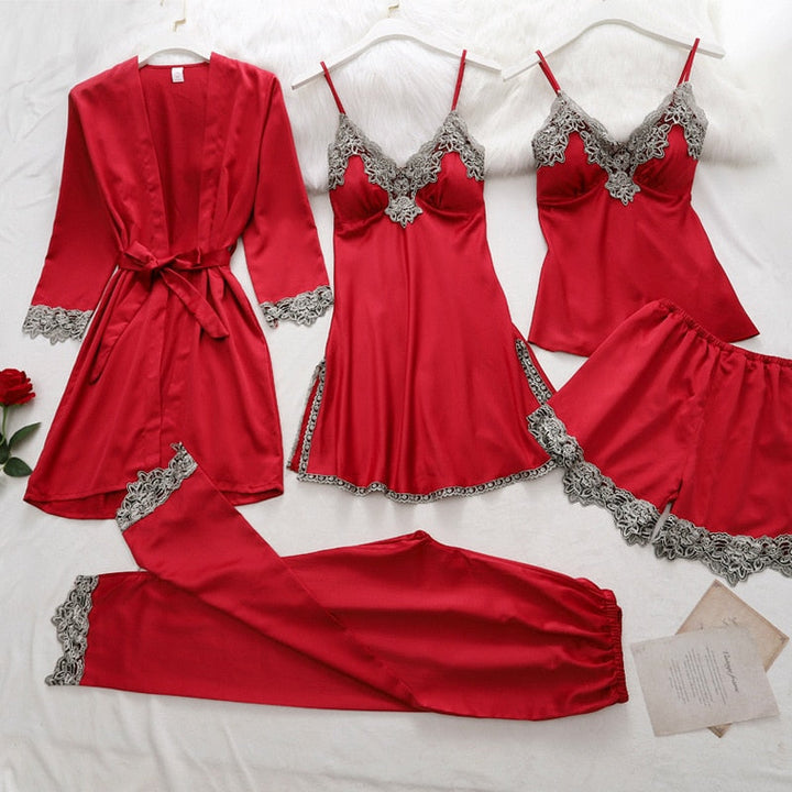 Thessara | Seiden-Pyjama Damen Set
