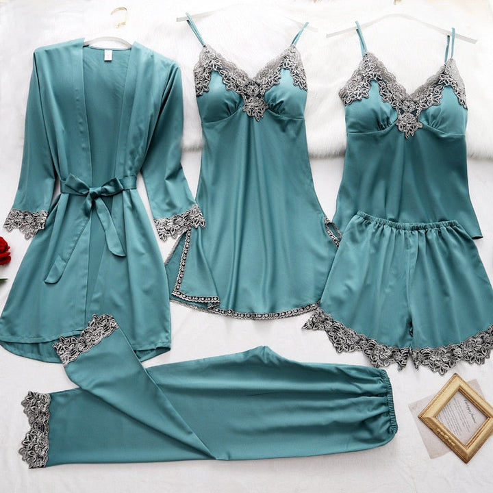 Thessara | Seiden-Pyjama Damen Set