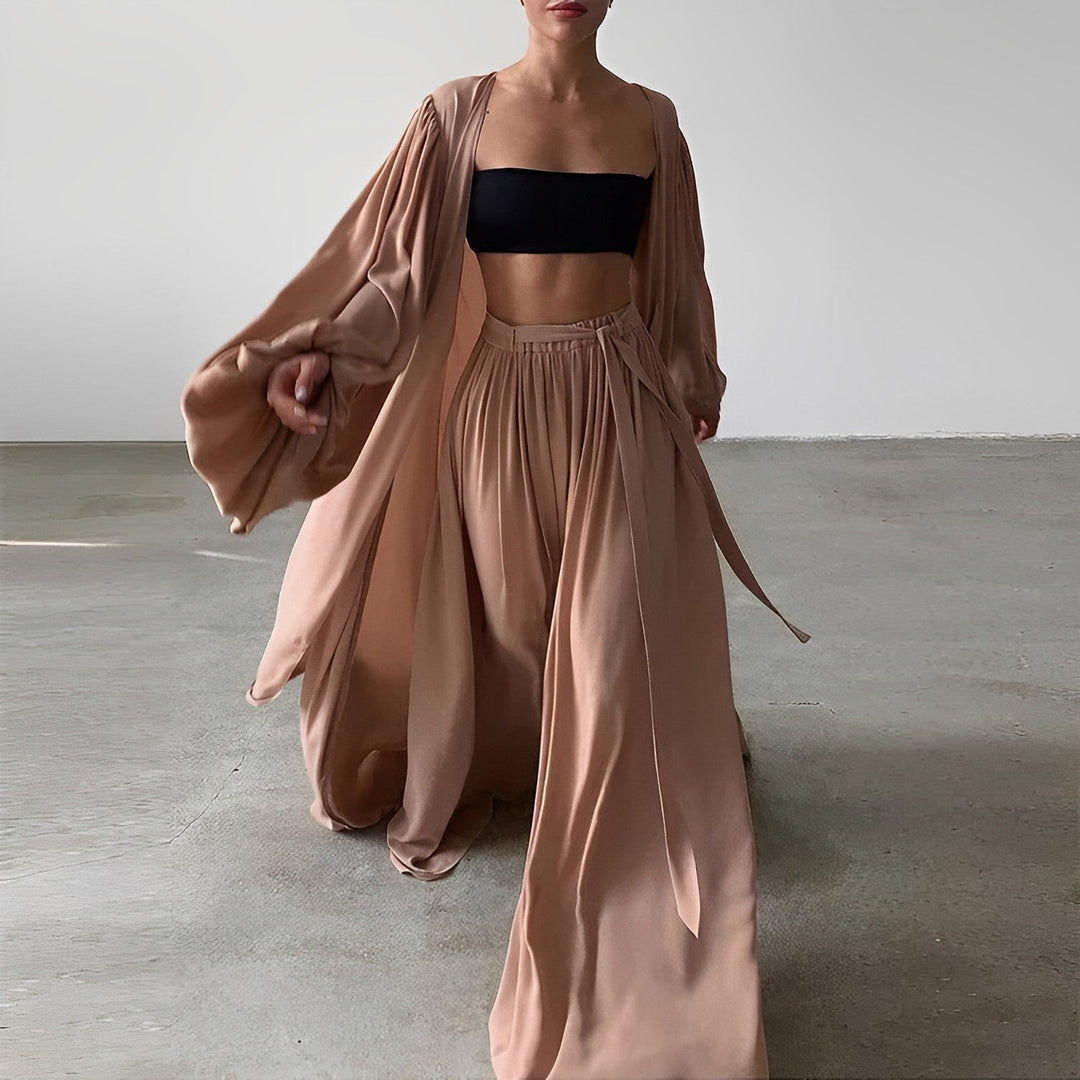 Aureth | Luftiges Chiffon Dreiteiler-Set