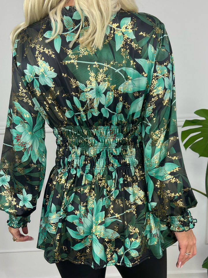 Xylara | Elastische Bluse mit Langarm