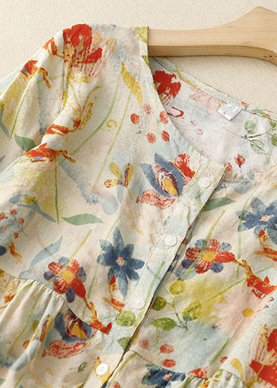 Zevalie | Florales Leinen-Shirt