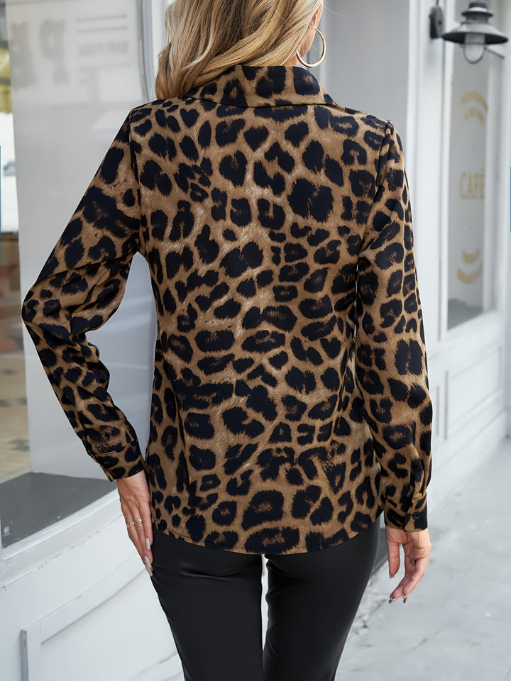 Roselind | Eleganter Leoparden-Blusenstil Damen