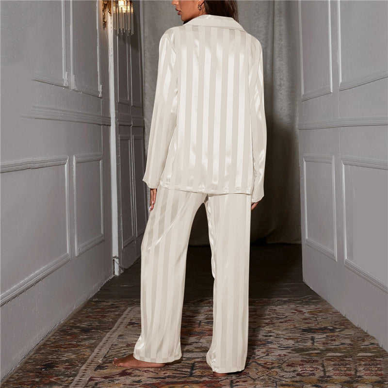 Rohine | Bequemes, lockeres Seidensatin-Pyjama-Set für Frauen
