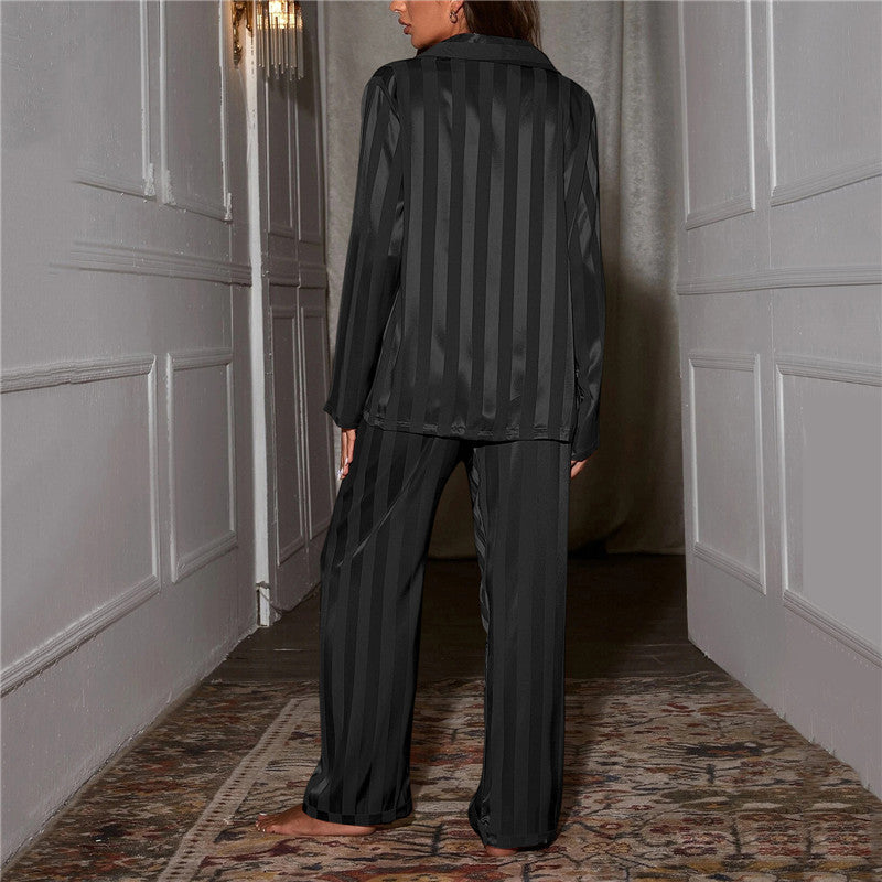 Rohine | Bequemes, lockeres Seidensatin-Pyjama-Set für Frauen