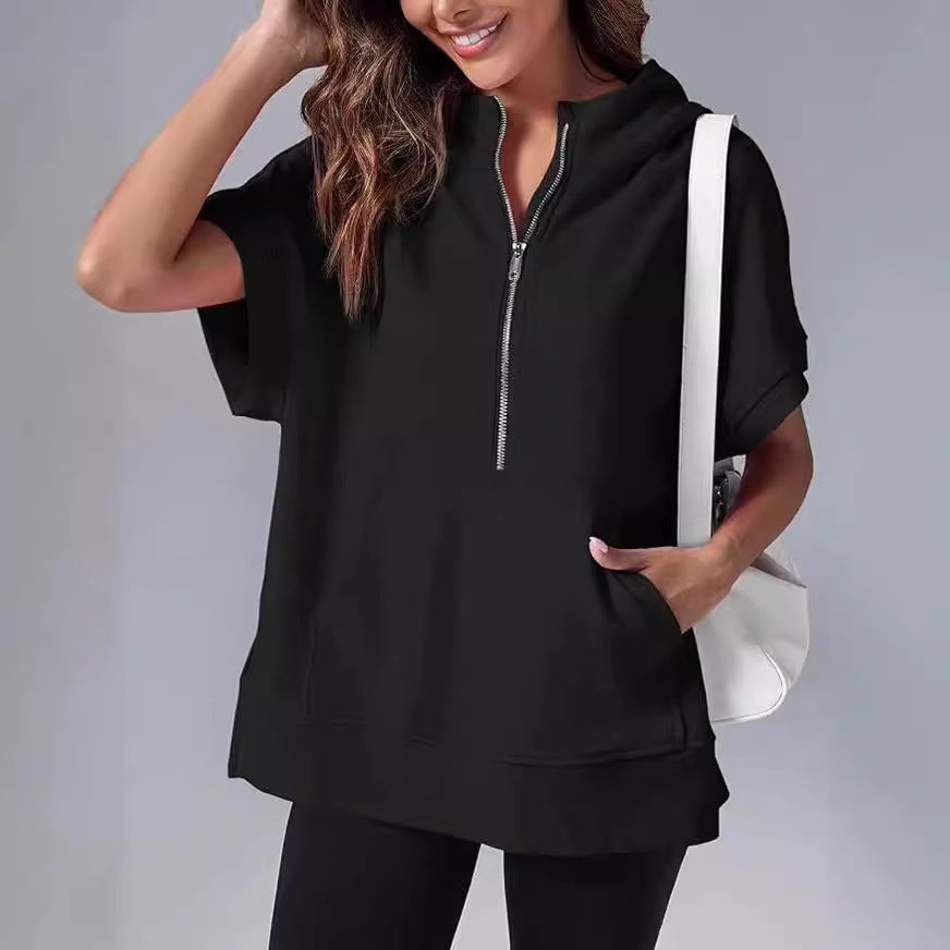 Kyline | Oversize Hoodie mit Kurzarm