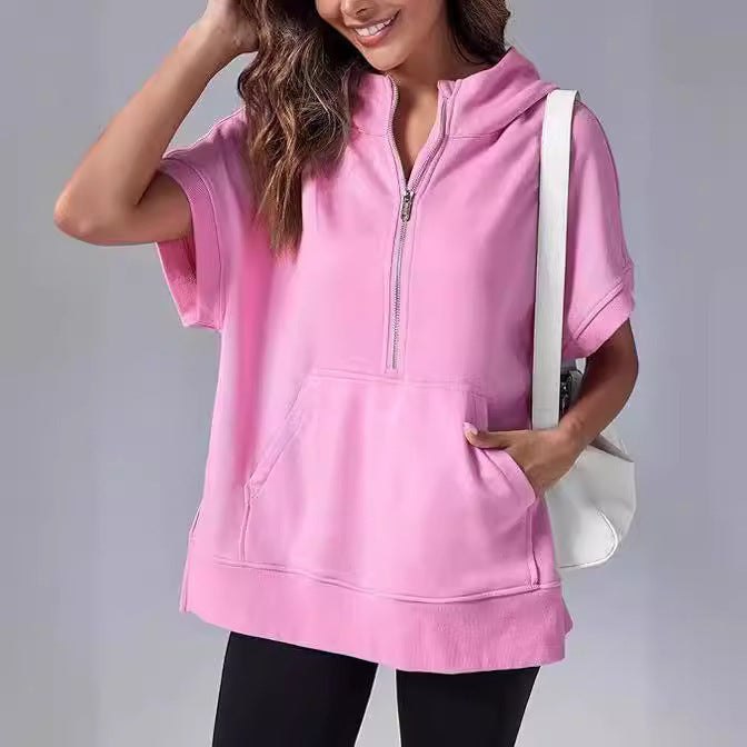Kyline | Oversize Hoodie mit Kurzarm
