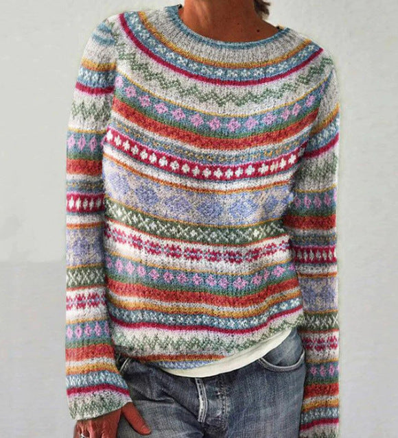 Angela | Gemusterter Damenpullover