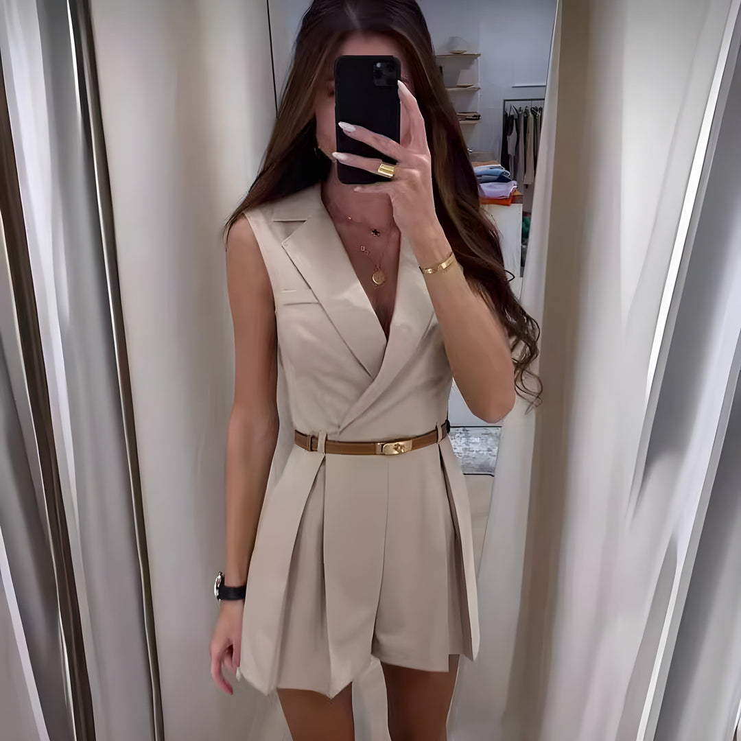 Zalara | Eleganter Jumpsuit mit V-Ausschnitt