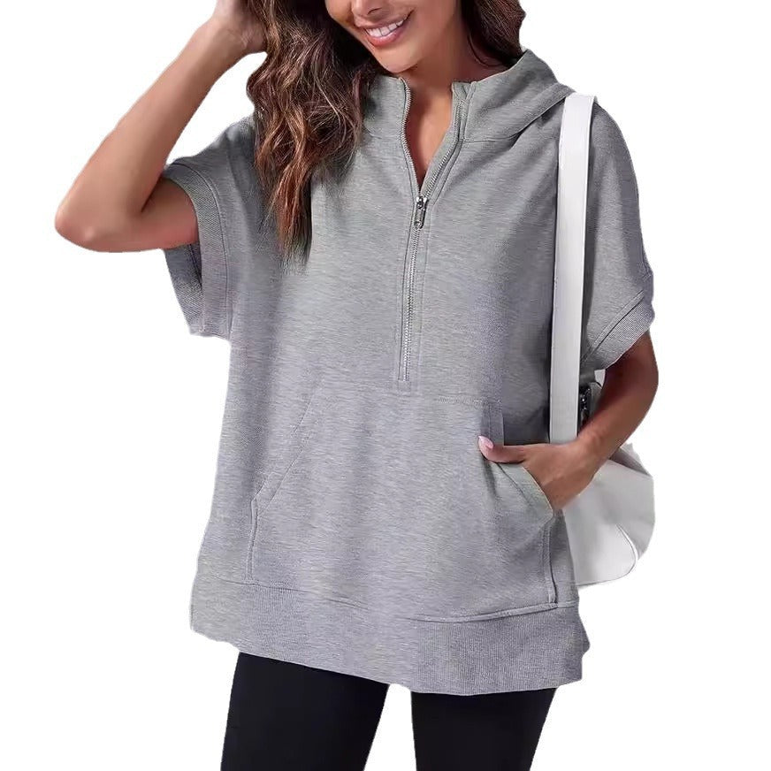 Kyline | Oversize Hoodie mit Kurzarm