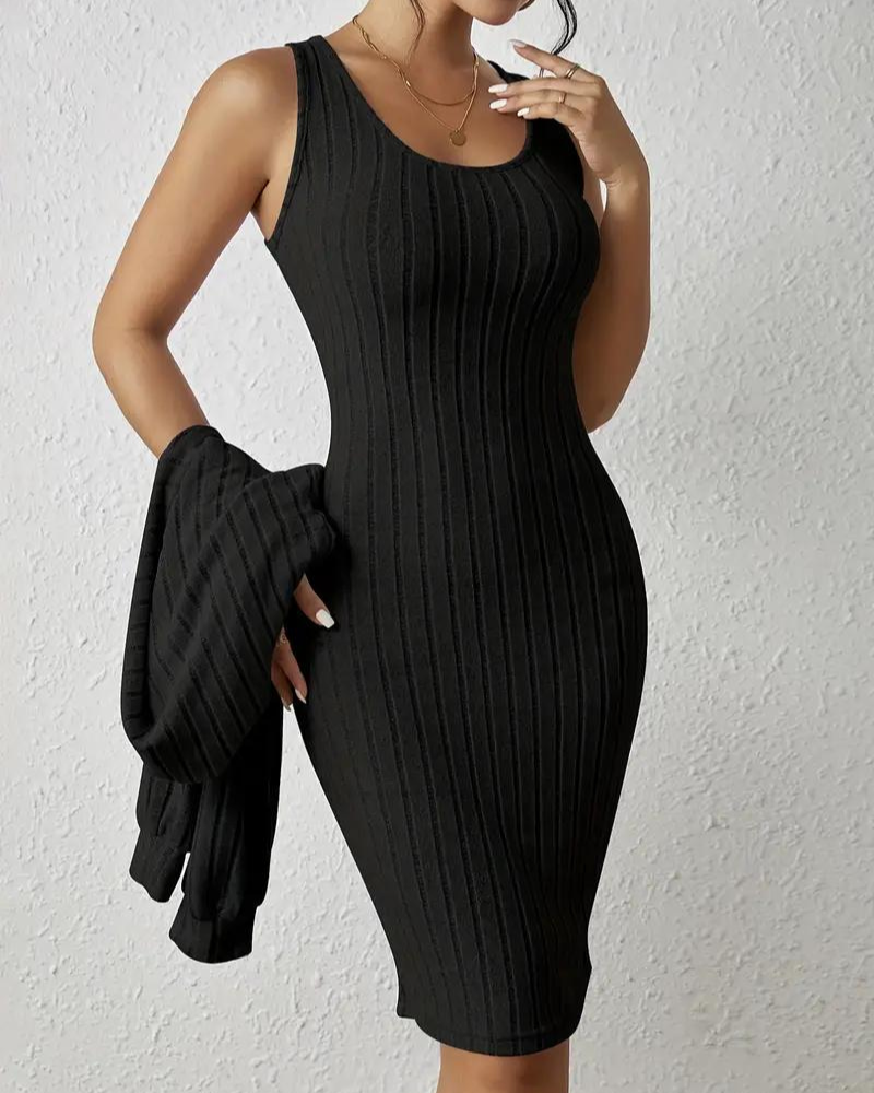 Kivela | Strick Kleid & Cardigan Set