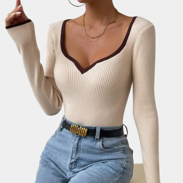 Odette | Moderner V-Ausschnitt Pullover