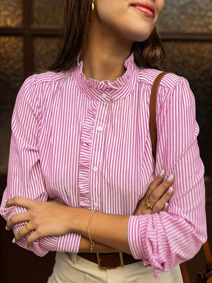 Reneta | Gestreifte Damenbluse elegant