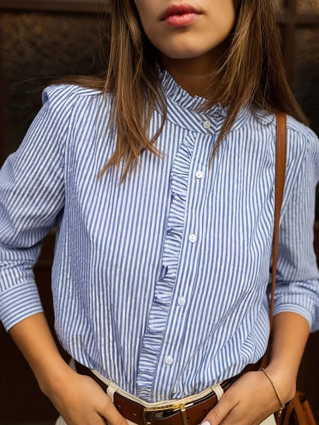 Reneta | Gestreifte Damenbluse elegant