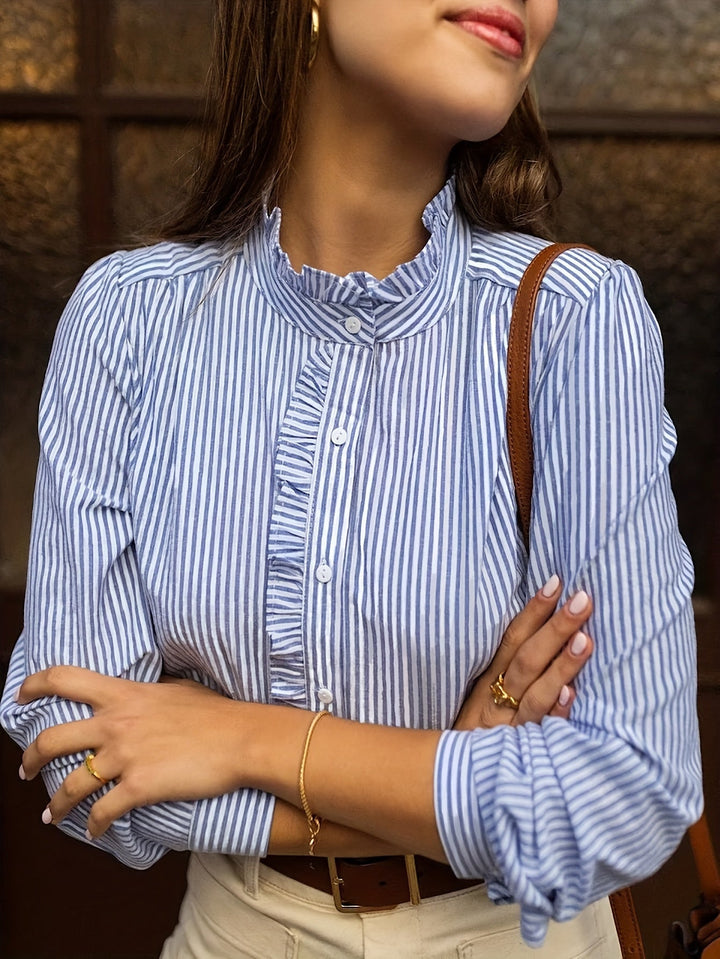 Reneta | Gestreifte Damenbluse elegant