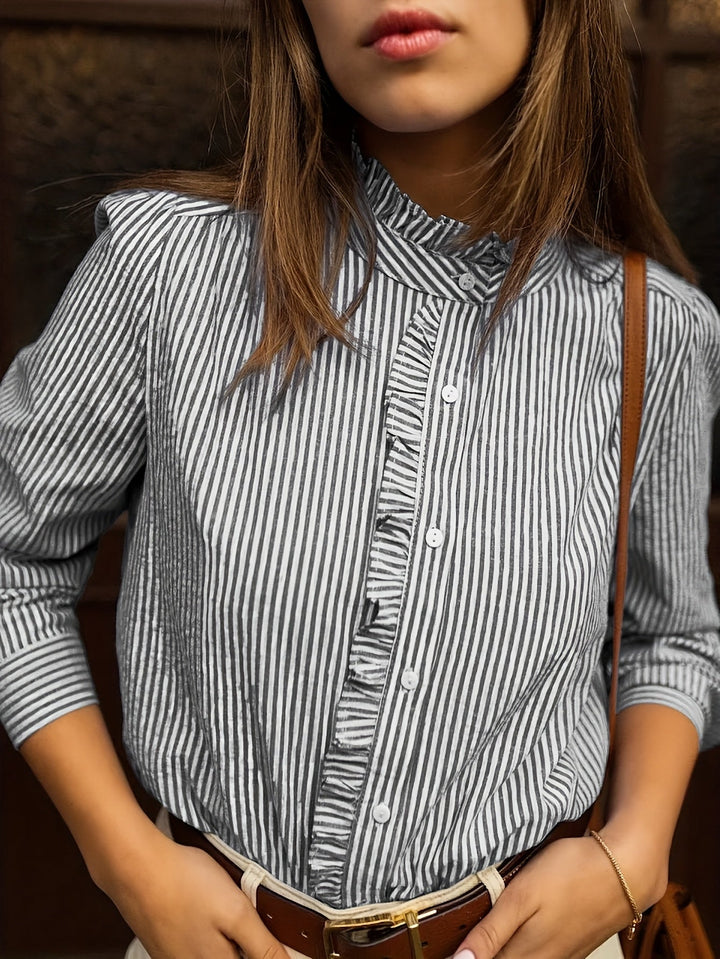 Reneta | Gestreifte Damenbluse elegant