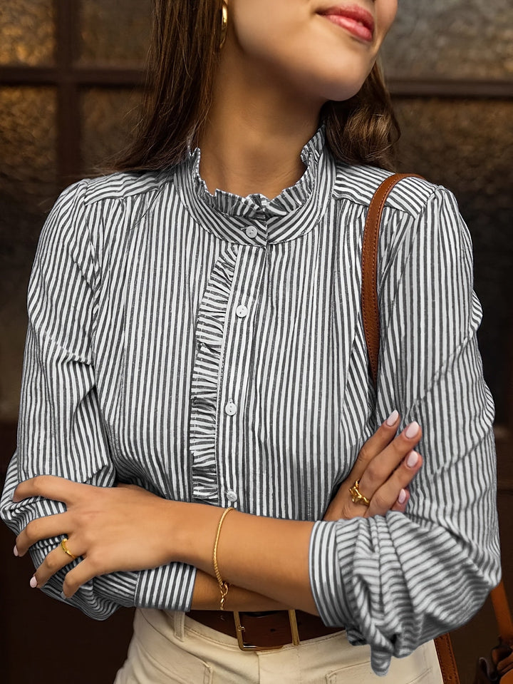 Reneta | Gestreifte Damenbluse elegant