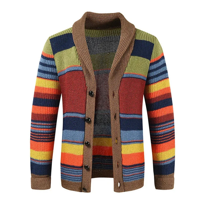 Caelum | Gestreifter Herren-Retro-Pullover