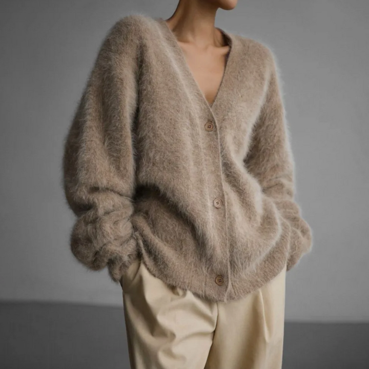 Berendina | Lockere Kaschmir-Strickjacke für Frauen