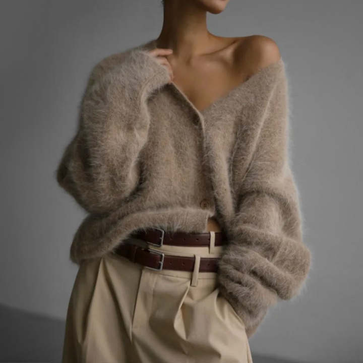 Berendina | Lockere Kaschmir-Strickjacke für Frauen