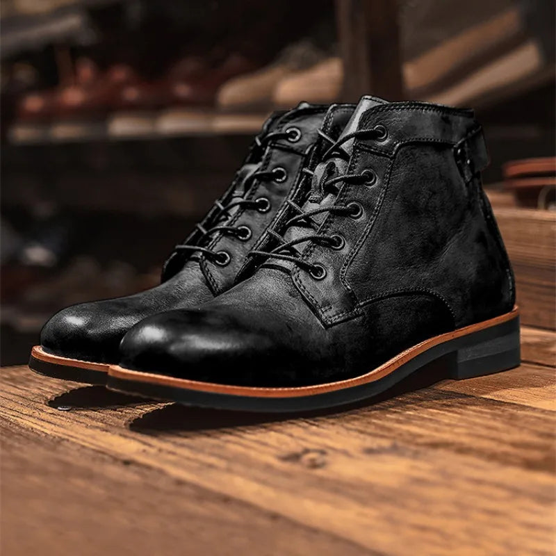 Gehrig | Retro Herrenstiefel mit Spitze