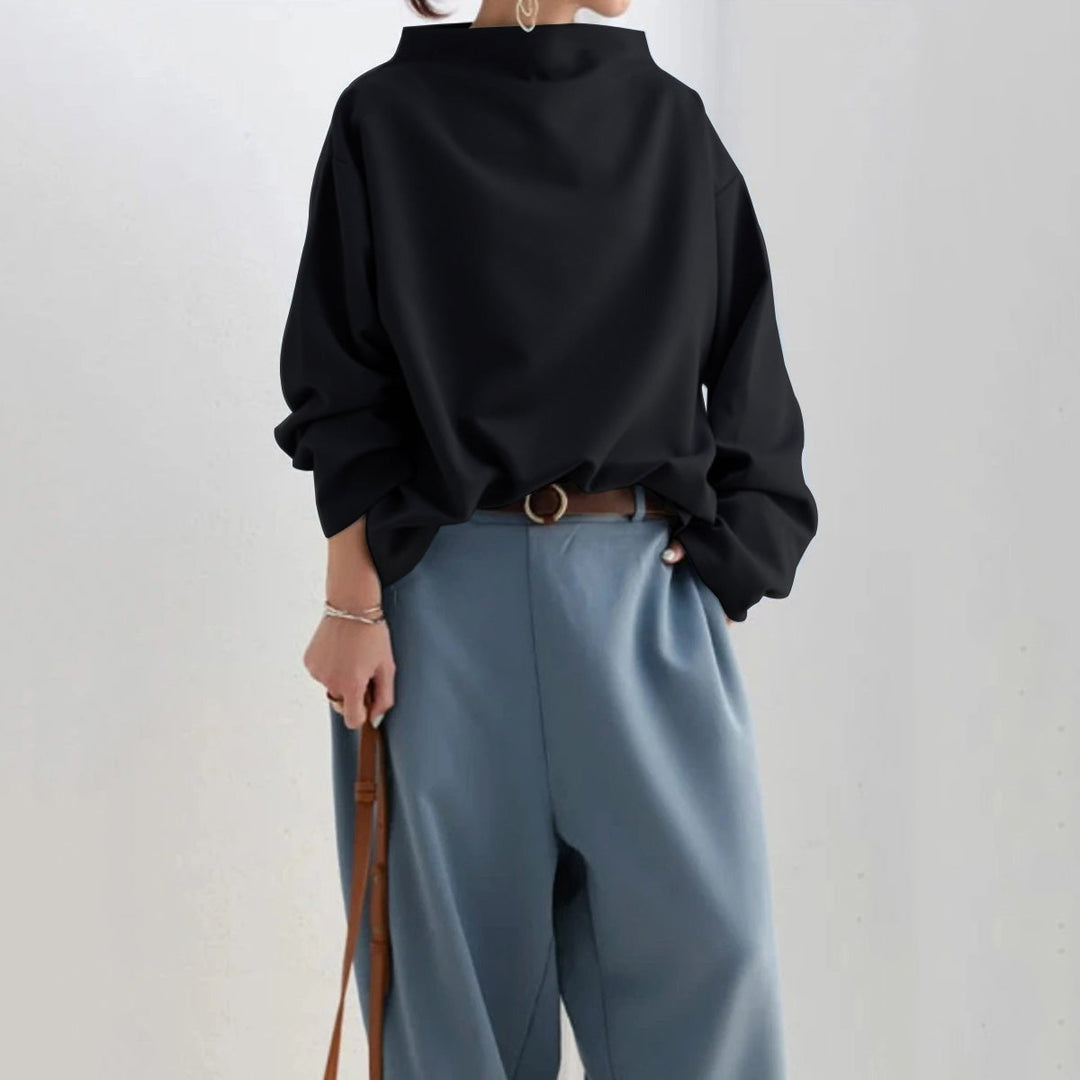 Antje | Luxuriöser Pullover mit strukturiertem High Neck in Übergröße
