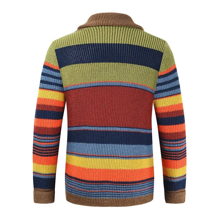 Caelum | Gestreifter Herren-Retro-Pullover