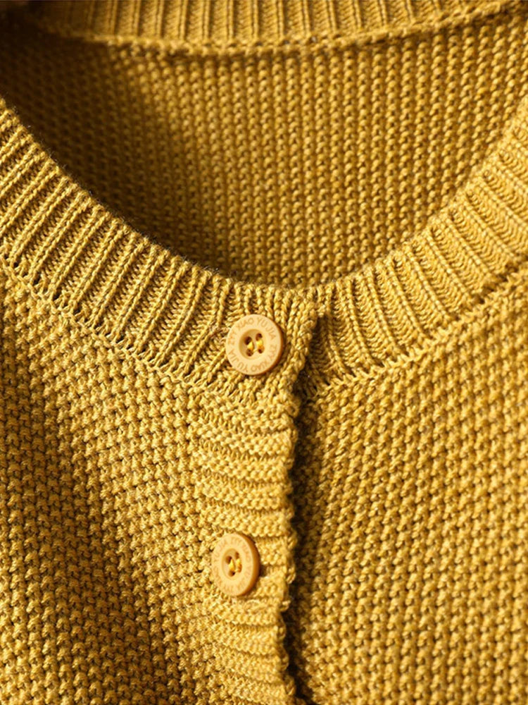 Allia | Einfarbiger Cardigan-Pullover