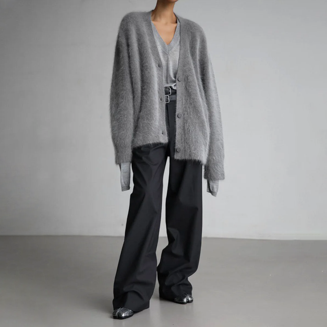 Berendina | Lockere Kaschmir-Strickjacke für Frauen