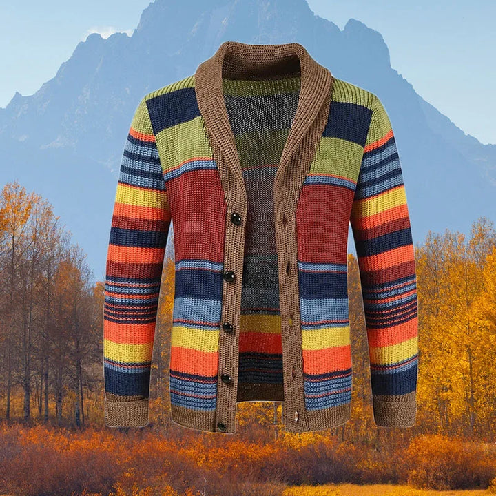 Caelum | Gestreifter Herren-Retro-Pullover
