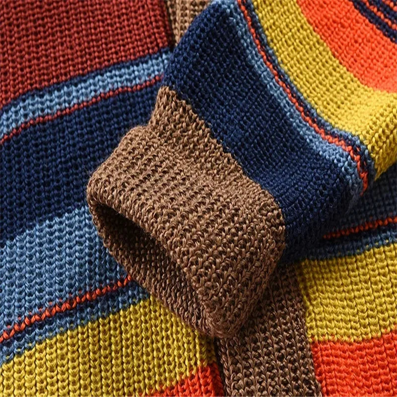 Caelum | Gestreifter Herren-Retro-Pullover