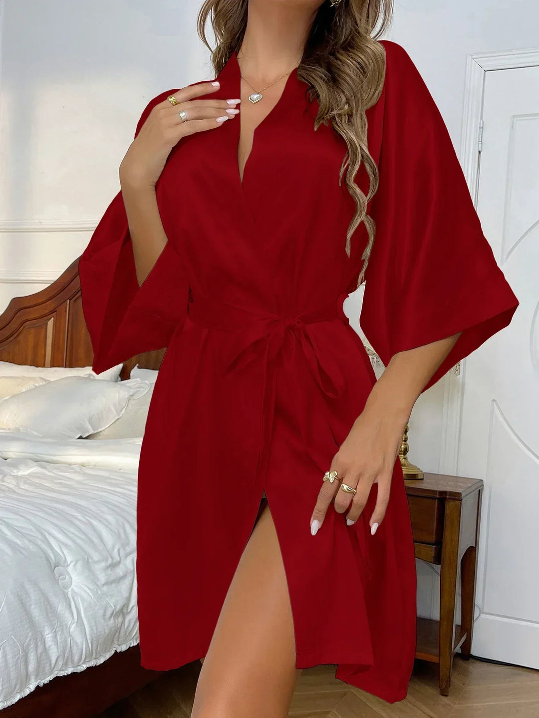 Quiana | Eleganter Satin-Kimono für Damen
