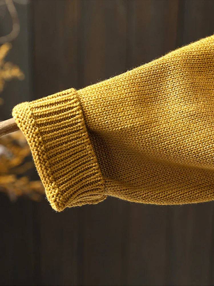 Allia | Einfarbiger Cardigan-Pullover